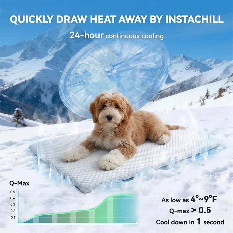 Kühlende Hundematte aus Eisseide
