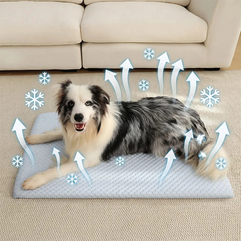 Kühlende Hundematte aus Eisseide